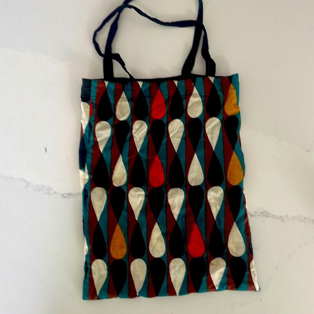 H&M patterned cloth every day bag (early 2000s)
